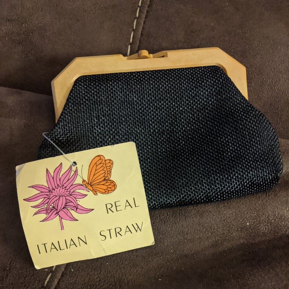 Real Italian Straw Purse